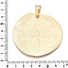 Plating Hammered Alloy Big Pendants PALLOY-T090-11G-3