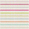 200Pcs 10 Colors Transparent Acrylic Pendants PALLOY-GO00013-1