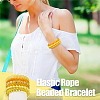 6Pcs 6 Styles 8mm Glass Round Beaded Stretch Bracelet Sets BJEW-TAC0020-8