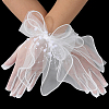 Polyester Bride's Lace Gloves AJEW-WH20120-23D-7