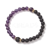 Natural Mixed Gemstone Beads Stretch Bracelet for Women BJEW-JB13194-3
