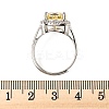 Adjustable 925 Sterling Silver Micro Pave Cubic Zirconia Cuff Rings for Women RJEW-F183-01B-02-5
