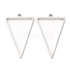 Non-Tarnish 304 Stainless Steel Open Back Bezel Triangle Pendants STAS-Z040-10P-1