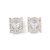 Rack Plating Brass Micro Pave Cubic Zirconia Beads KK-F879-07S-1