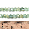Ombre Effect Dyed Glass Beads Strands GLAA-T025-4mm-09E-4