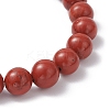 2Pcs 2 Styles Natural Red Jasper Beads Bracelets BJEW-JB12200-6