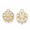 Brass Micro Cubic Zirconia Charms KK-N231-92-NF-2