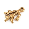 Marine Animal 304 Stainless Steel Coral Shape Charms LS-STAS-K287-07B-G-2