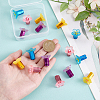 16Pcs 4 Colors Resin Flower & Aluminium Alloy Tire Valve Stem Caps HJEW-NB00308-3