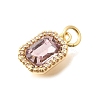 Brass Glass Pendants KK-N289-14G-07-2