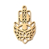 Hollow 304 Stainless Steel Pendants STAS-H247-03G-2