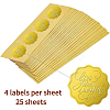 Plastic Self Adhesive Gold Foil Embossed Stickers DIY-WH0211-184-3