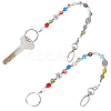 2Pcs Alloy & Acrylic & Glass Keychain KEYC-NB00283-1