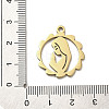 304 Stainless Steel Pendants STAS-B054-08G-3