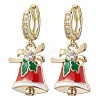 Alloy Enamel Hoop Earrings EJEW-JE06159-01-4