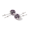 Handmade Flower Polymer Clay Rhinestone Tassel Dangle Beads CLAY-H003-02P-02-2