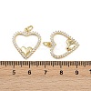 Brass Micro Pave Clear Cubic Zirconia Pendants ZIRC-I367-14G-03-3