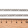 3.8MM 304 Stainless Steel Figaro Chain Necklaces for Women NJEW-B134-02B-P-5
