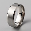 201 Stainless Steel Plain Band Ring for Men Women RJEW-WH0010-06F-MP-1