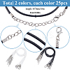 50Pcs 2 Colors Waxed Imitation Leather Cord Necklace Makings MAK-SP0001-05-2