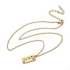 304 Stainless Steel Number 11:11 Pendant Necklaces NJEW-NH0002-01G-03-2