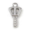 Brass Micro Pave Clear Cubic Zirconia Pendants KK-L238-22P-1