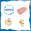 100Pcs Brass Crimp Beads Covers KK-UN0003-51-3