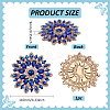 1Pc Flower Glass Rhinestone Cabochons Ornamenets Accessories FIND-FG0004-33B-2