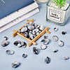 80pcs 4 styles Opaque Two Tone Imitation Jade Acrylic Beads OACR-TA0002-73-5