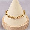 304 Stainless Steel Link Chain Bracelets for Women BJEW-Z143-14G-2