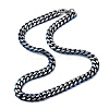 12MM 304 Stainless Steel Cuban Link Chain Necklaces NJEW-C099-04B-01-4