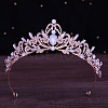 Alloy Rhinestone Crown Hair Bands for Woman Girls PW-WGB2F57-20-1