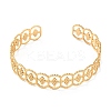 304 Stainless Steel Hollow Oval Cuff Bangles BJEW-F457-11G-1