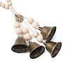 Iron Bell & Tibetan Style Alloy Pendant Decorations HJEW-JM003371-01-4