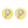 Brass Micro Pave Clear Cubic Zirconia Beads KK-T030-LA843-PX3-1