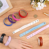 10Pcs 10 Colors Snap PU Leather Bracelet Wristband BJEW-CL0001-27-3