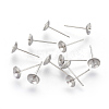Non-Tarnish Stainless Steel Stud Earring Findings LS-STAS-F186-02P-6mm-2