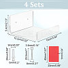Acrylic Wall Adhesive Storage Holders ODIS-WH0030-48A-2