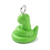 Opaque Resin Pendants X-RESI-Z014-01G-2