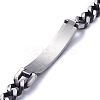 Religion 304 Stainless Steel Cuban Link Chain Bracelets BJEW-P263-H01-AS-4