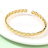 Star Brass Cuff Bangles for Women BJEW-C144-01A-G-2