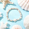 Sea Turtles & Starfish Dyed Synthetic Turquoise Beads Stretch Bracelets BJEW-JB11881-02-1