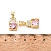 Brass Micro Pave Cubic Zirconia Pendants KK-G533-18G-02-3