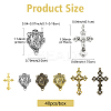 40Pcs 8 Styles Tibetan Style Alloy Pendants TIBEP-YW0001-88-2