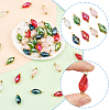 50Pcs Electroplate Faceted Glass Pendants FIND-SP0004-74-3