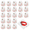 50 Bags House Shaped Paper Folding Candy Tote Boxes with Hollow Window and Rope Handles CON-BC0007-76A-1