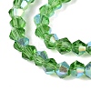 AB Color Plated Transparent Glass Beads Strands GLAA-G127-01-01M-4