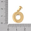 Natural White Shell Alphabet Pendants STAS-M338-02G-O-3