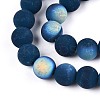 Frosted Opaque Glass Beads Strands GLAA-T032-P10mm-MBB14-3