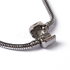 Tarnish Resistant 304 Stainless Steel Round Snake Chain European Style Bracelet Making STAS-L178-SL0202-21-2